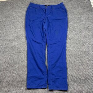Cato Pants Womens Size 14 Blue Straight Leg Casual Five Pocket Stretch Trousers